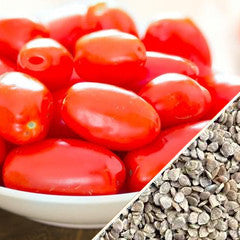 Roma tomato seeds from SeedsNow, small packaged seeds for growing determinate Roma tomatoes in your garden.